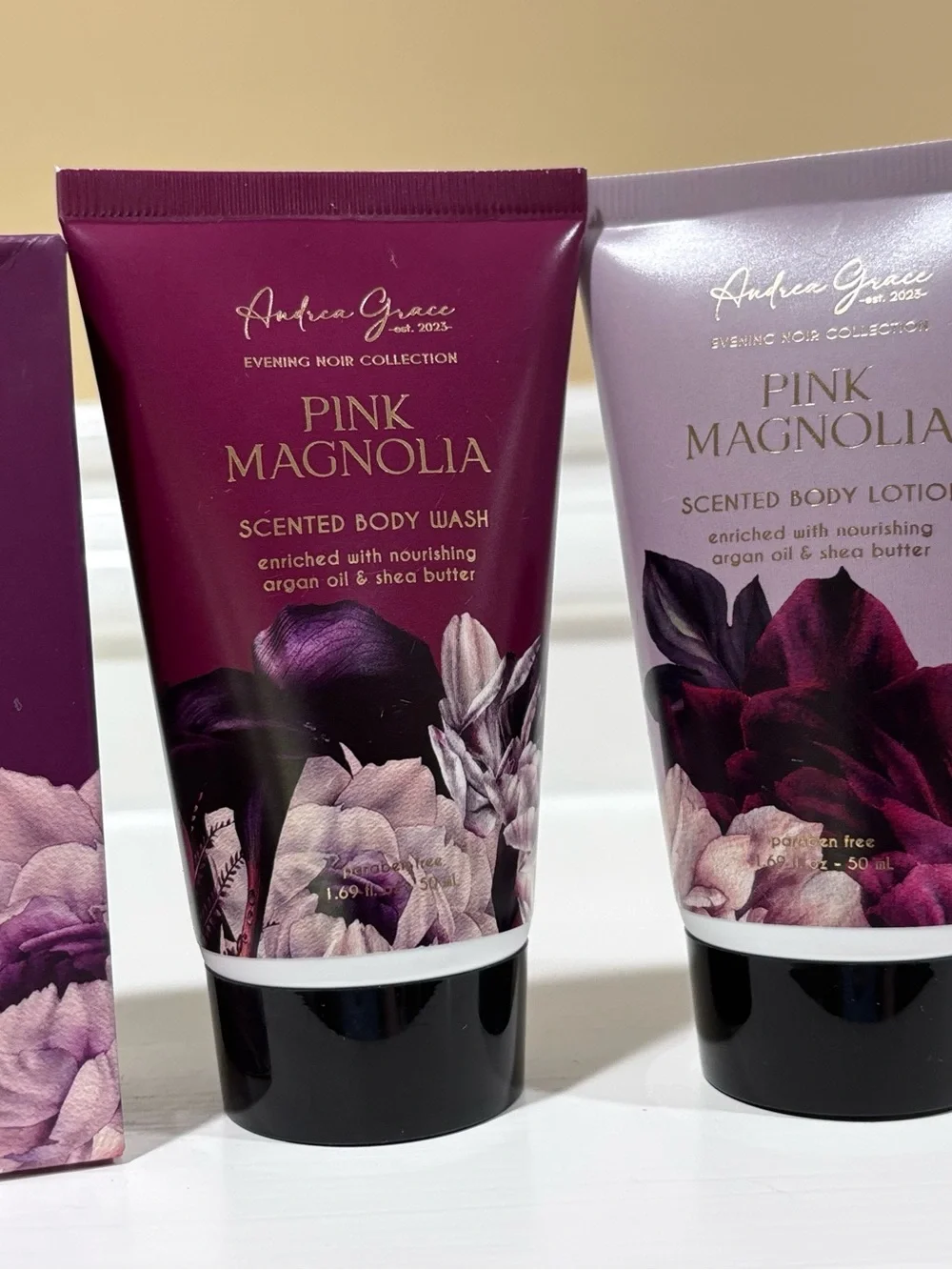New Pink Magnolia Scented Body Wash & Lotion Set - Pink